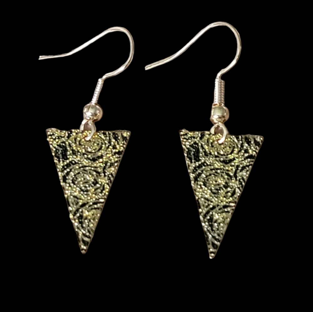 Gold Triangle Earrings